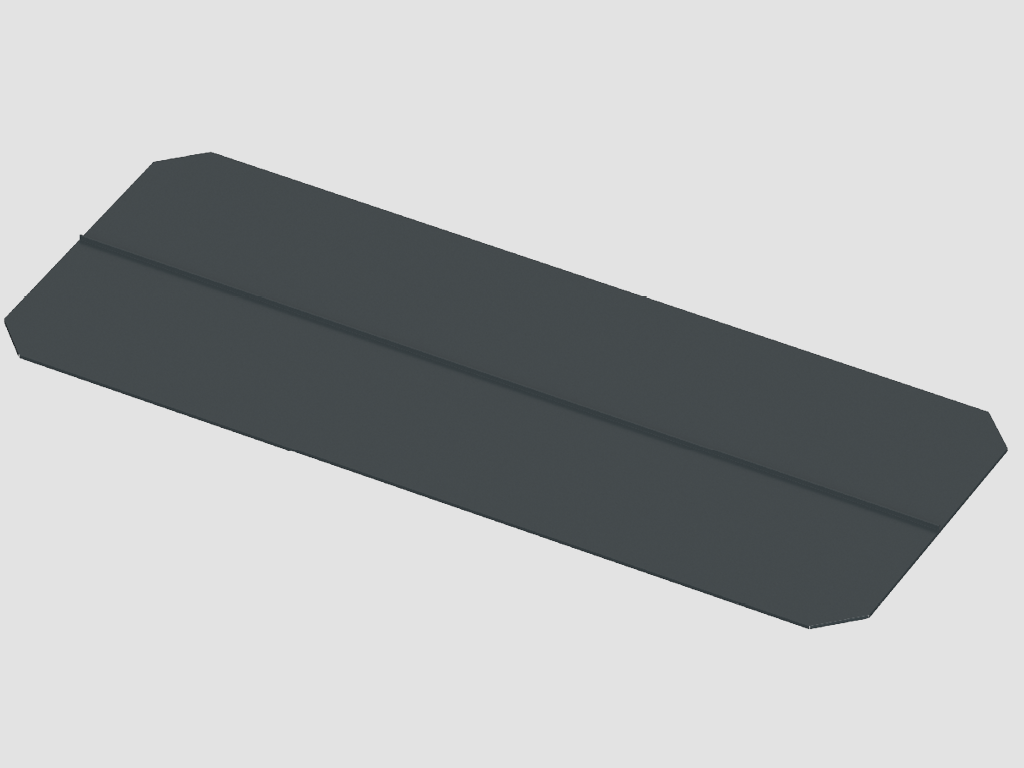 Фальцевые панели из стального листа в качестве покрытия кровли модуля надежно защищают конструкцию от осадков.